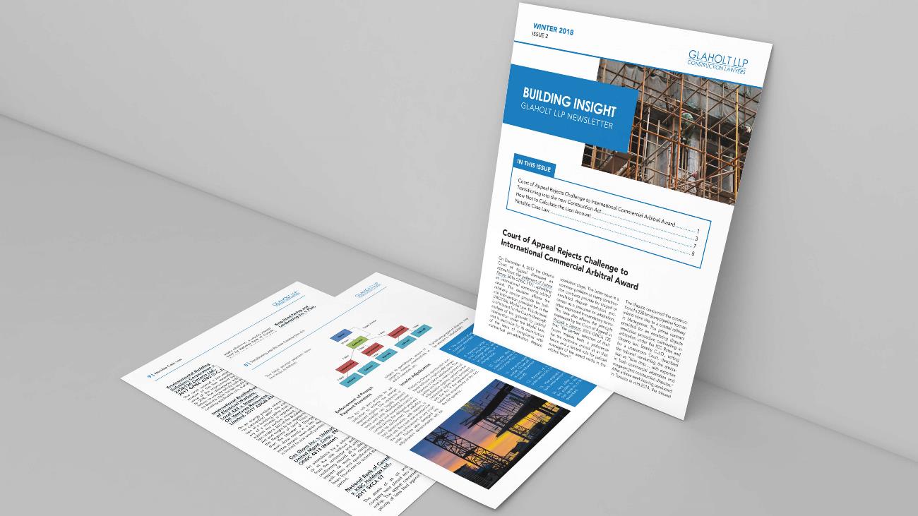 Glaholt Bowles LLP: Newsletter Design and Electronic Communications